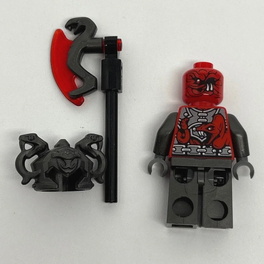 LEGO Minifigure Ninjago Slackjaw Snake Warrior njo275 with Battle Axe Accessory